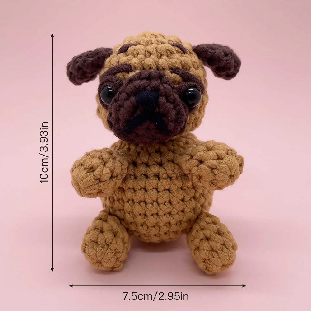 Brown Pug - Crochet Kit