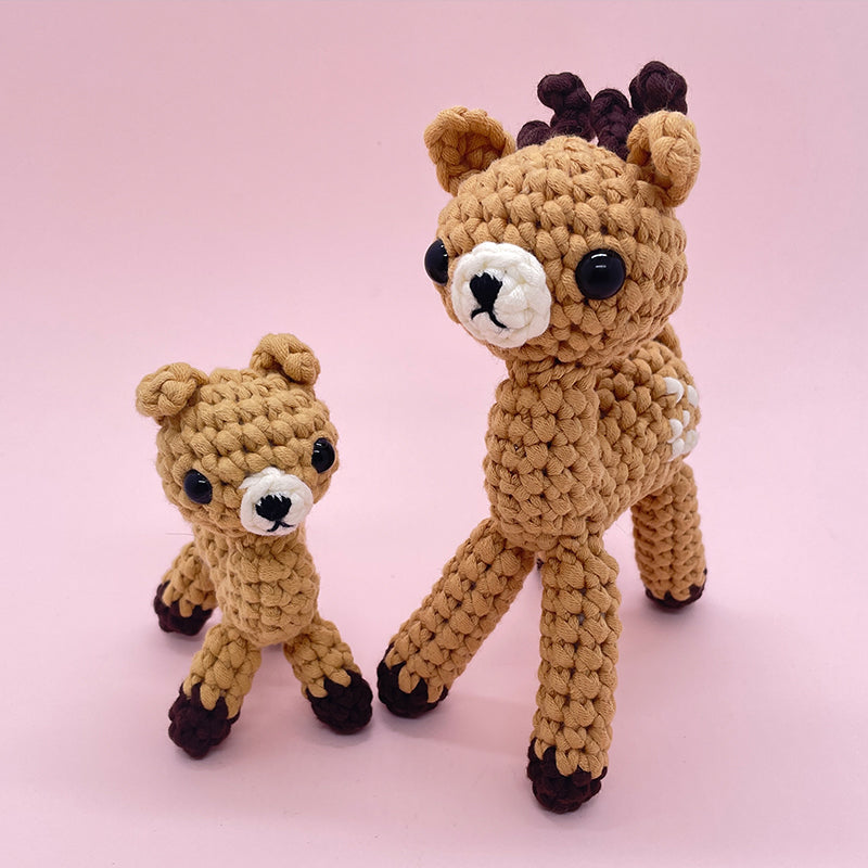 Deer Mom and Fawn - Crochet Kit