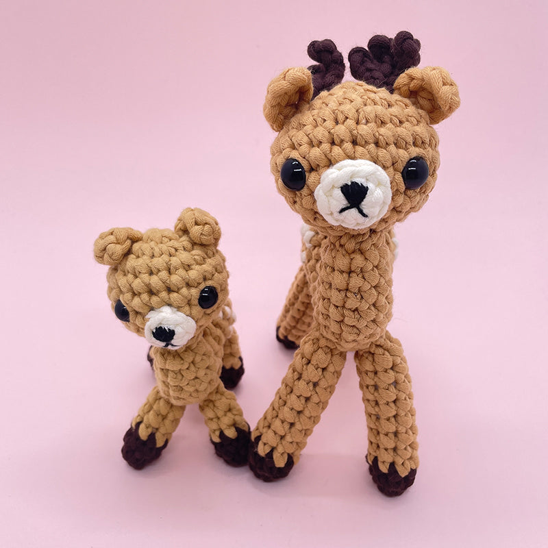 Deer Mom and Fawn - Crochet Kit