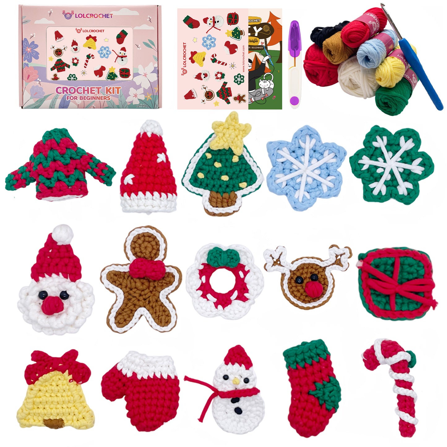 Christmas Ornaments - Crochet Kit