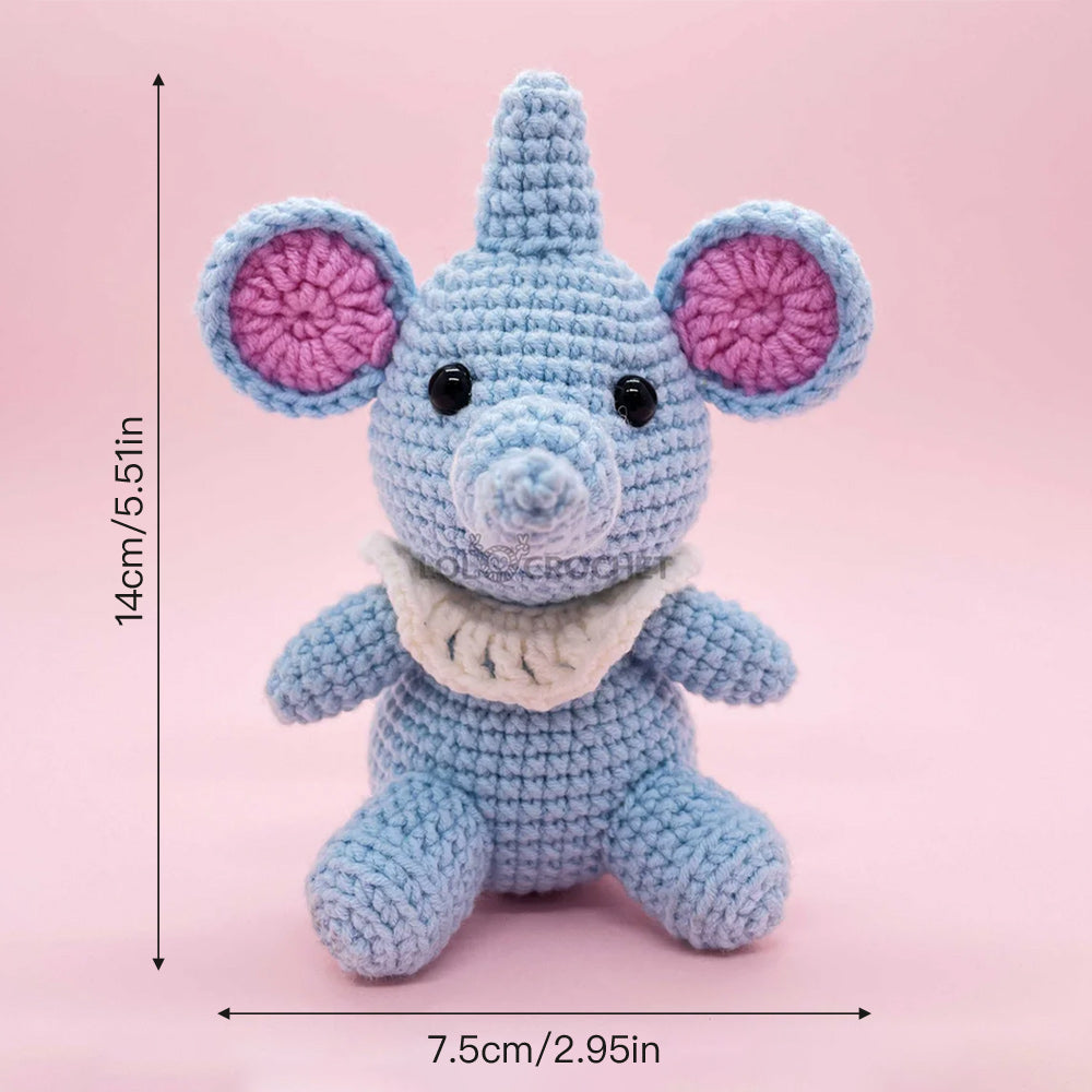 Blue Elephant - Crochet Kit