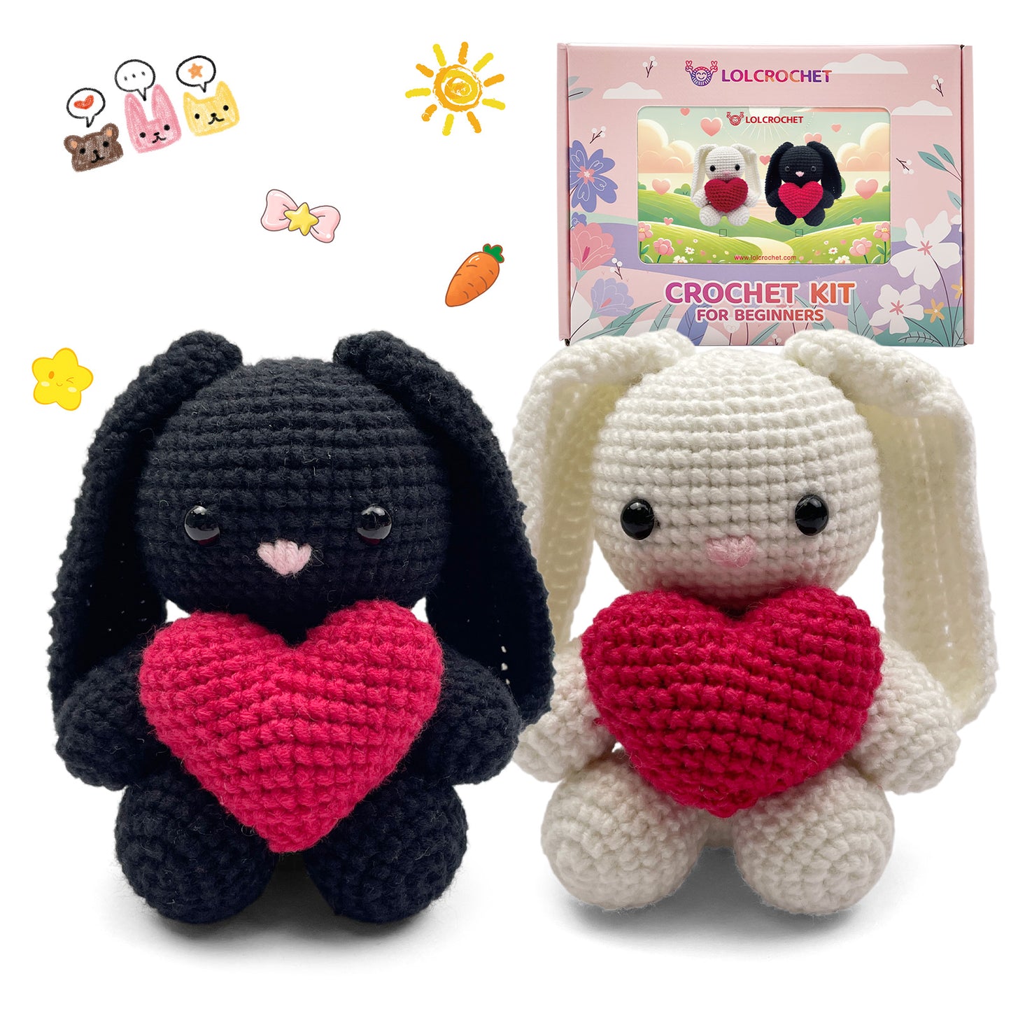 Bunny with a Heart - Crochet Kit