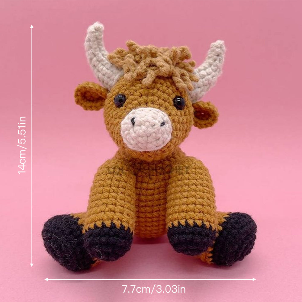 LOLCROCHET Baby Highland Cow - Crochet Kit