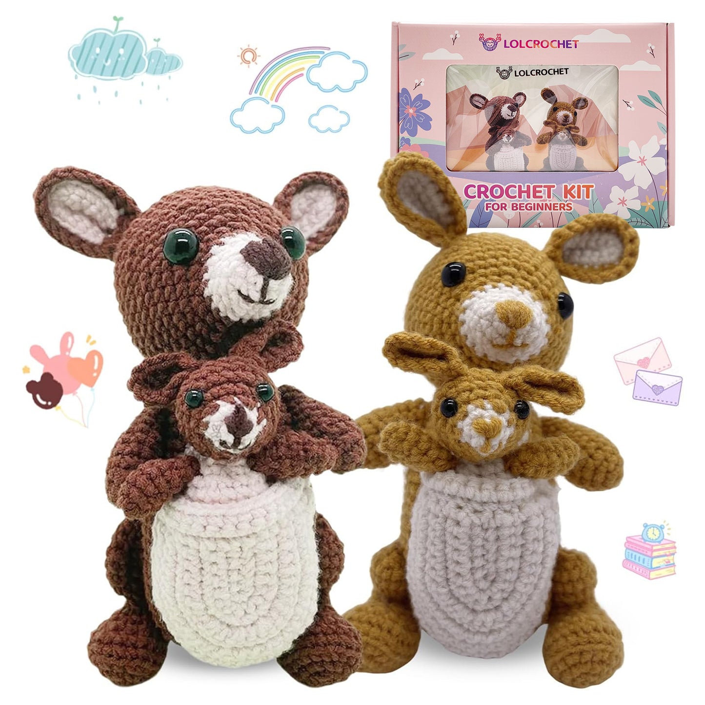 Kangaroo Mom & Baby - Crochet Kit