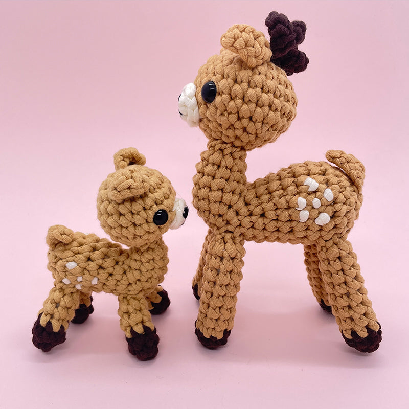 Deer Mom and Fawn - Crochet Kit