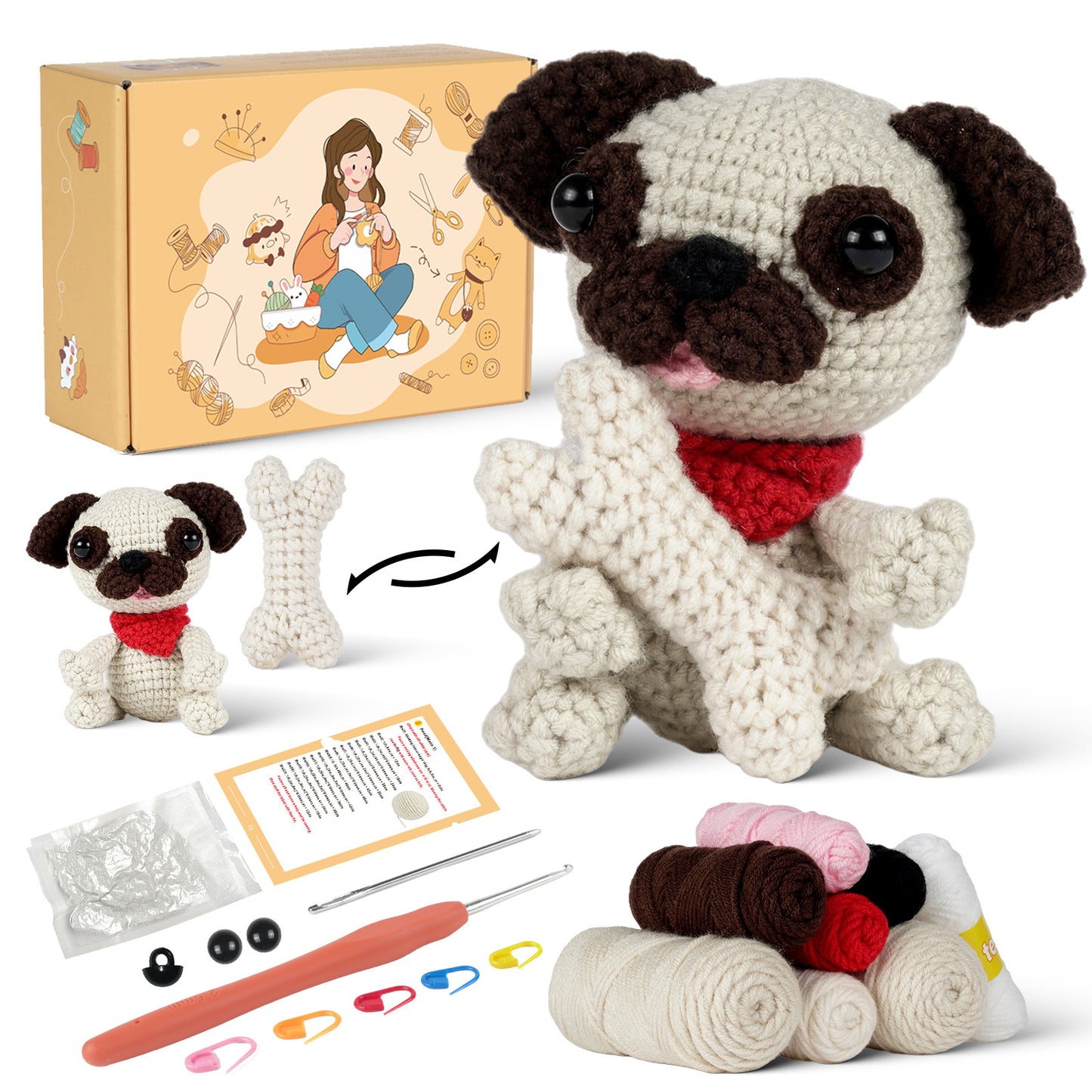 Pug - Crochet Kit
