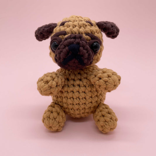 Brown Pug - Crochet Kit