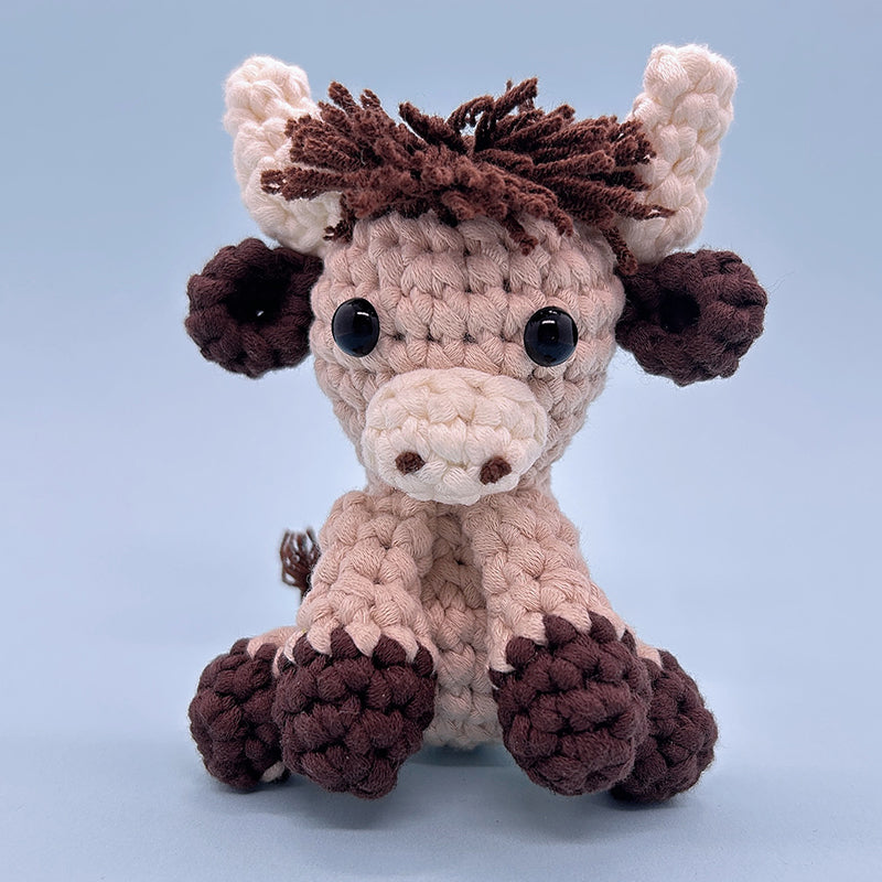 Dark Brown Highland Cow - Crochet Kit