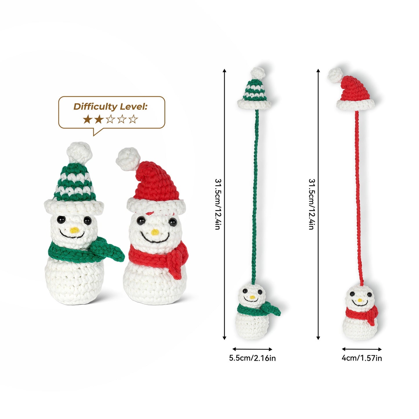 Snowman Bookmark - Crochet Kit