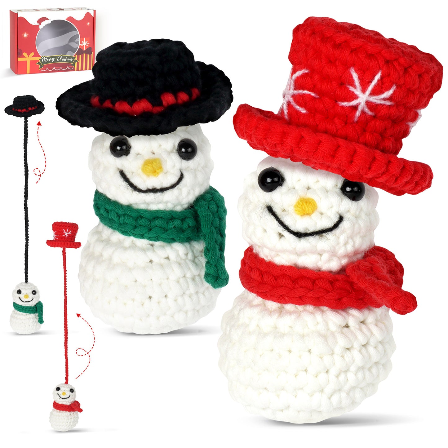 Snowman Bookmark - Crochet Kit