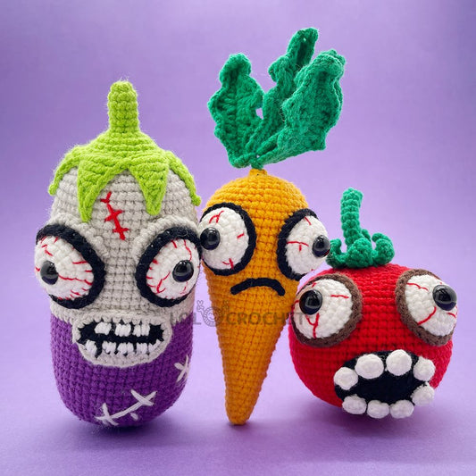 Zombie Vegetables 3-Piece Set - Crochet Kit