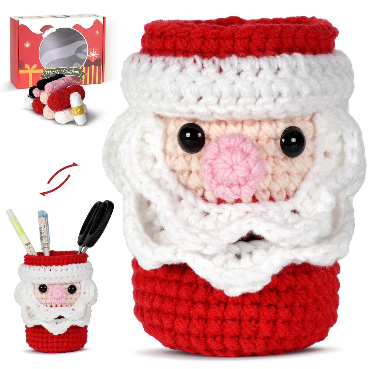 Santa Claus Pen Holder - Crochet Kit