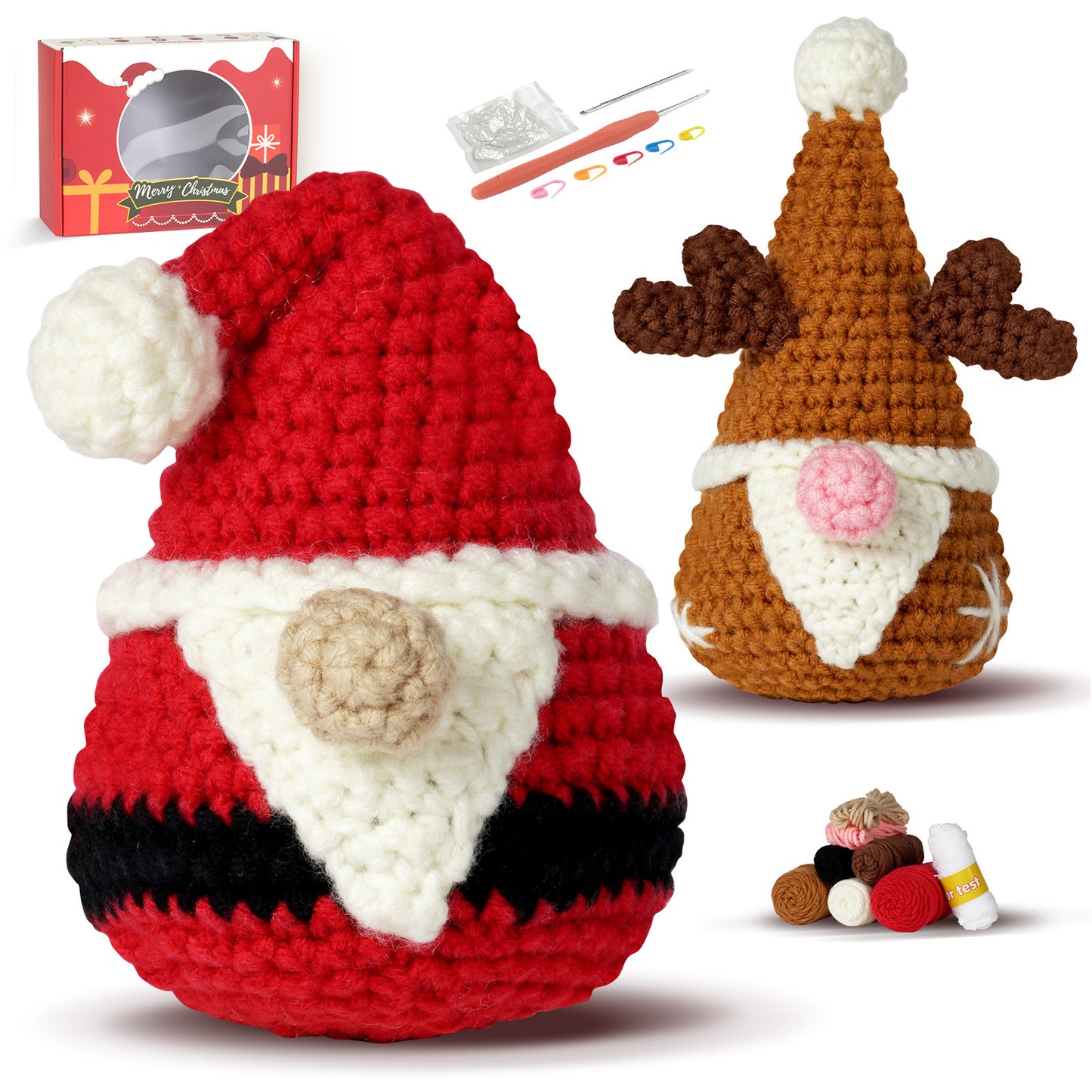 Christmas Gnome And Elk - Crochet Kit