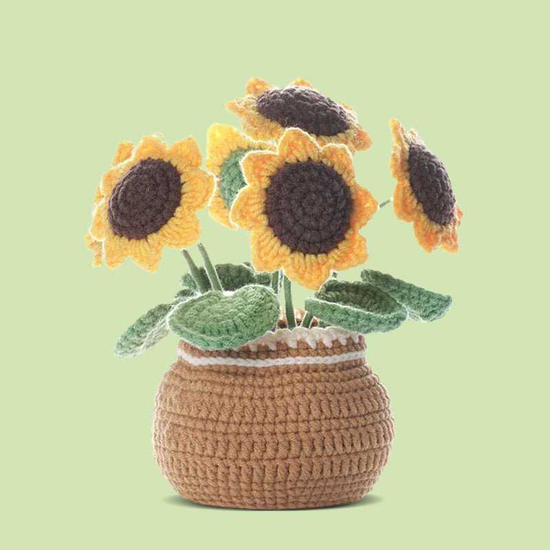 Sunflower Flower Pot - Crochet Kit