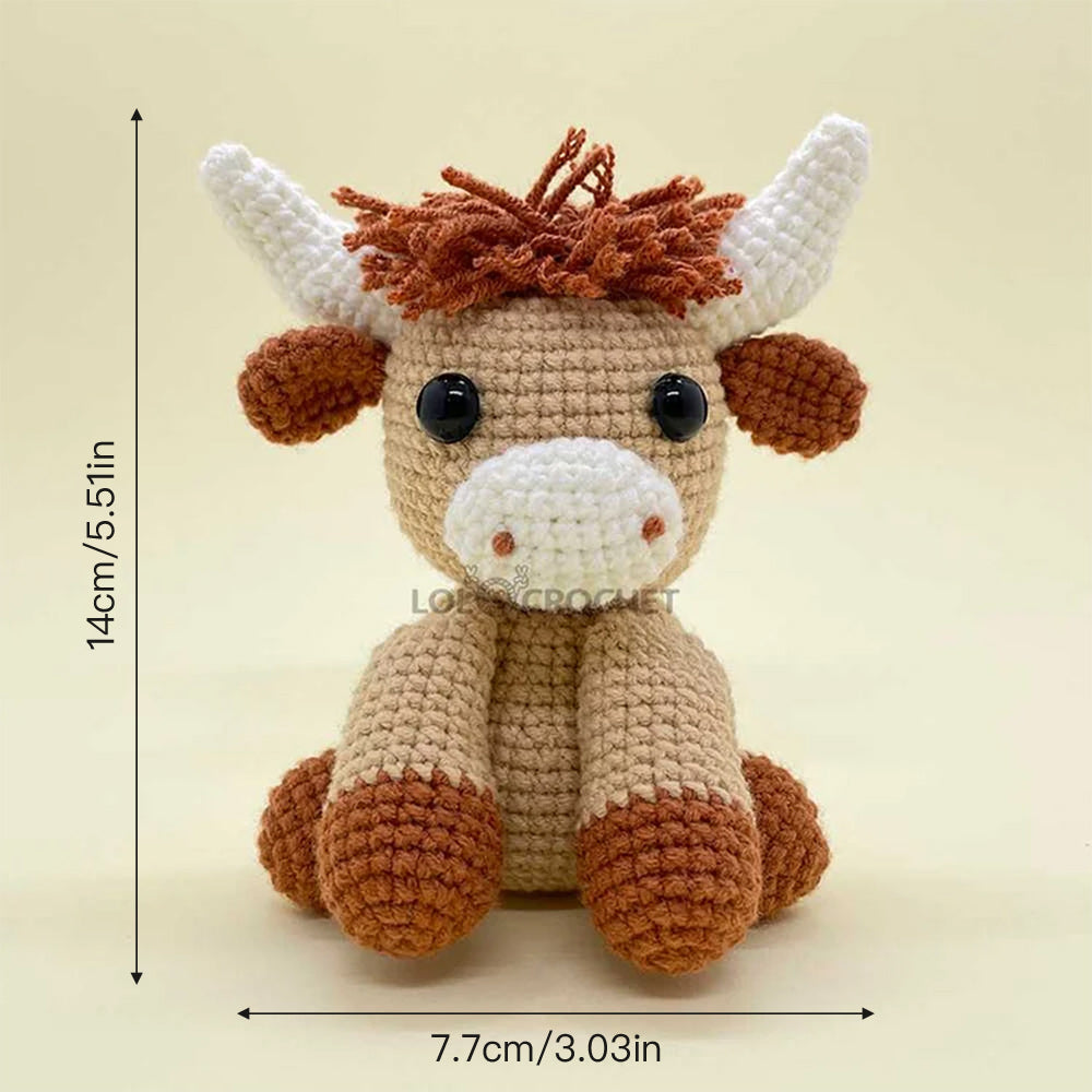 Cute Highland Cow - Crochet Kit