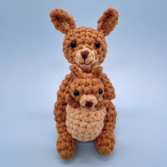 Kangaroo Mom and Baby - Crochet Kit