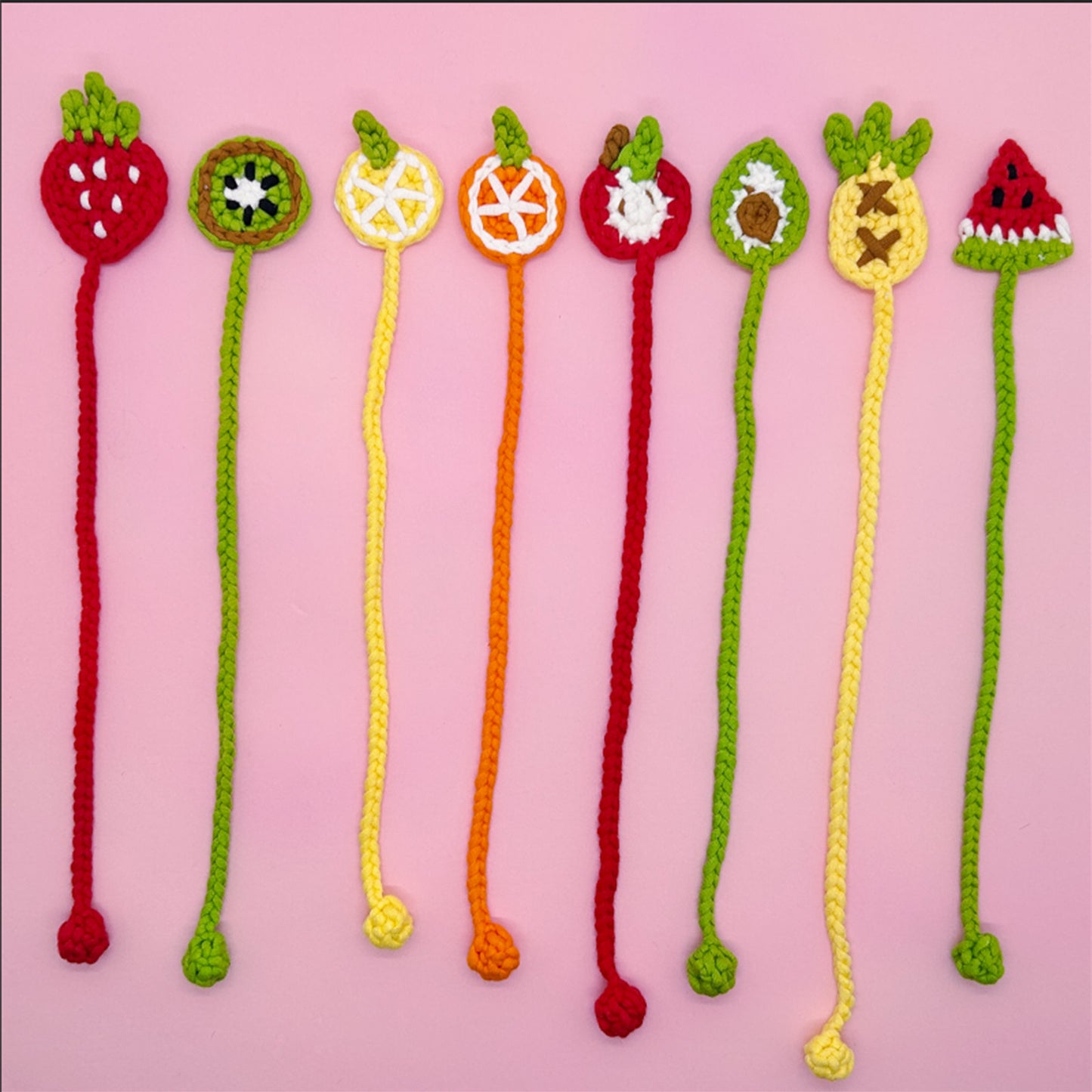 Fruit-Themed Bookmarks - Crochet Kit