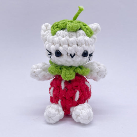 Strawberry Cat - Crochet Kit