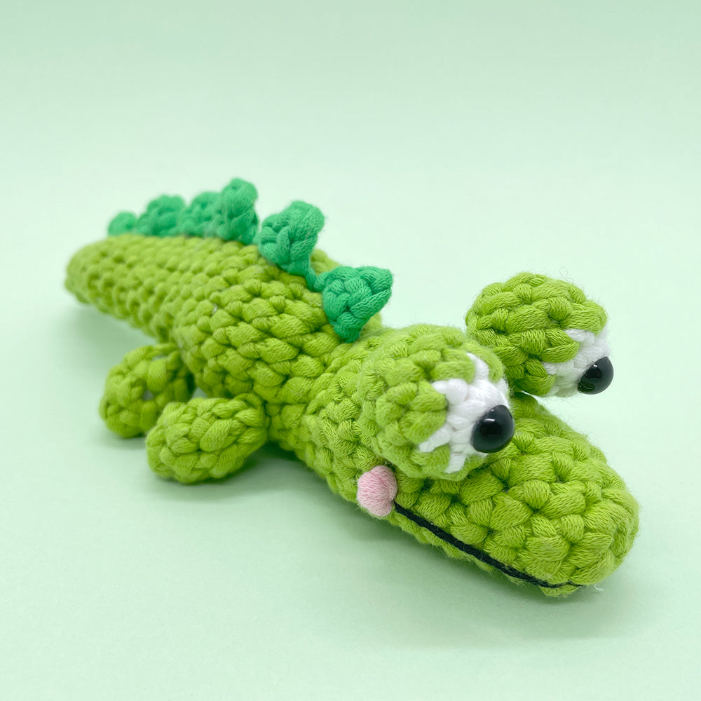 Pink and Green Crocodiles - Crochet Kit