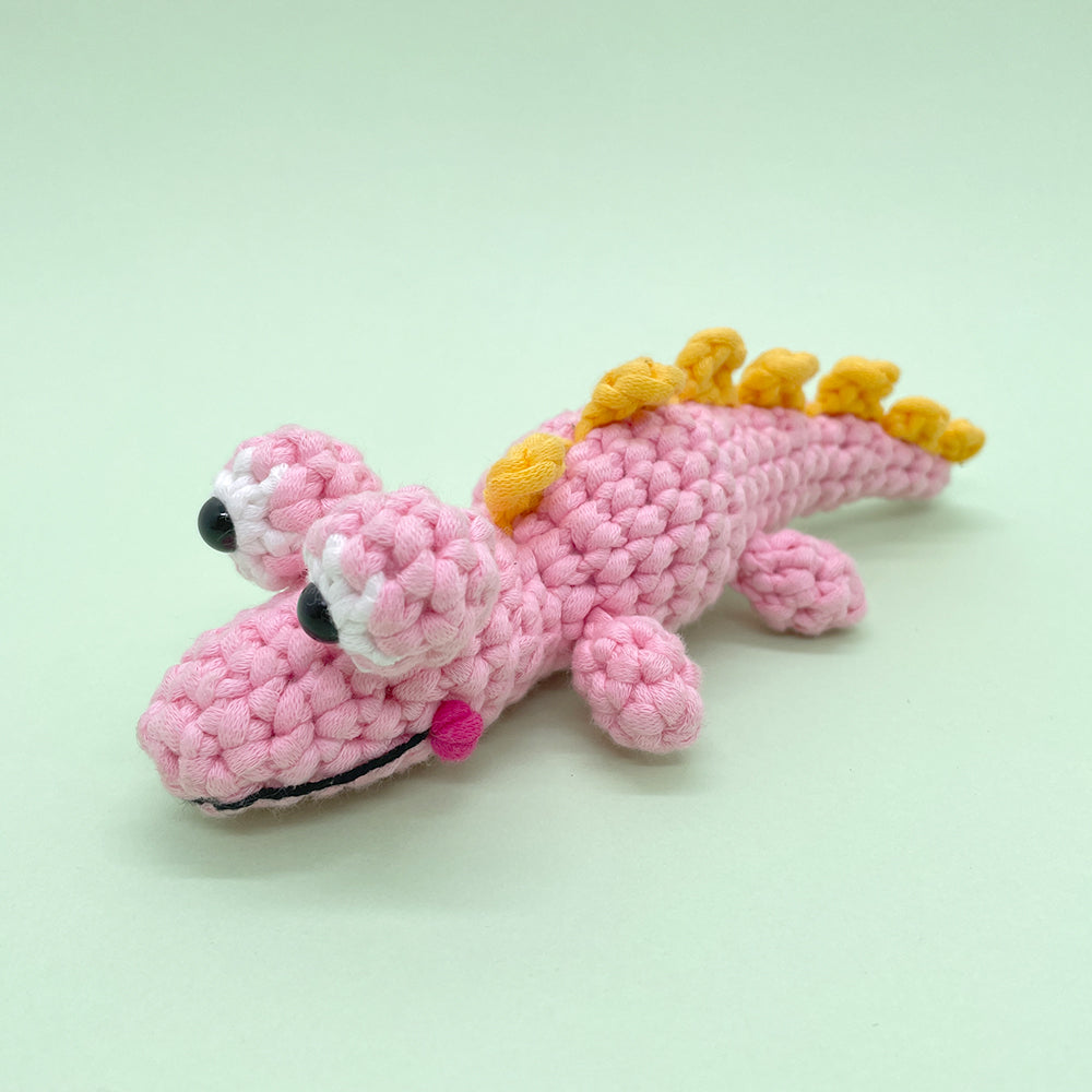 Pink and Green Crocodiles - Crochet Kit